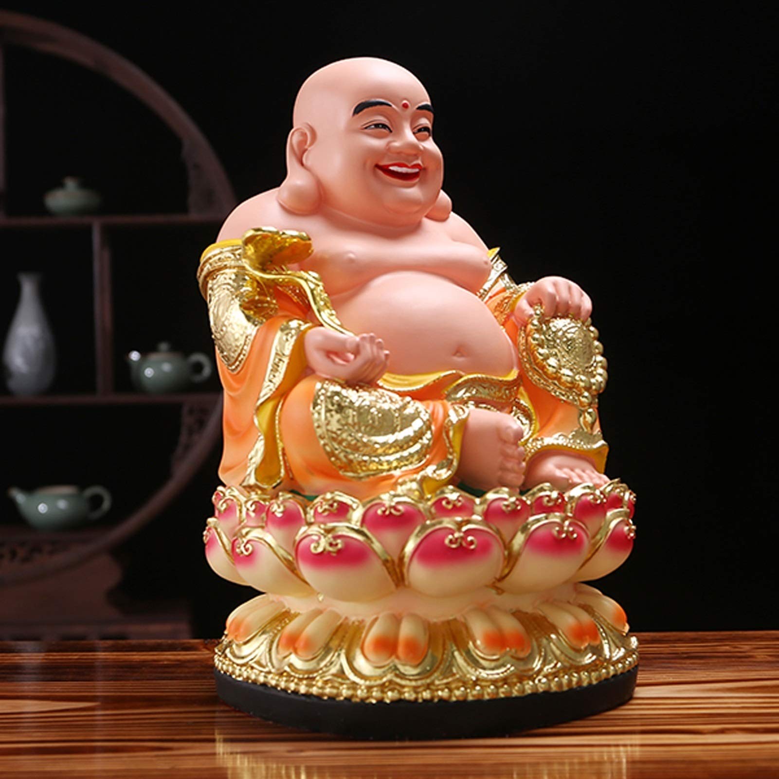 Amazon.com: Hanshop Fortune Statue Holding Buddhist Beads and a